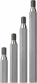 Шестигранные алюминиевые удлинители для алмазной коронки Kern 1 1/4 UNC, 100-200-300-400-500 мм Шестигранные алюминиевые удлинители для алмазной коронки Kern 1 1/4 UNC, 100-200-300-400-500 мм
